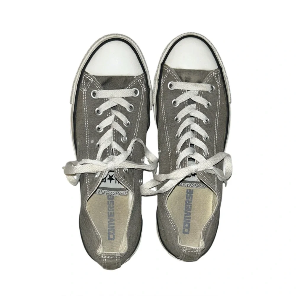 CONVERSE ALL STAR Women's Grey and White Low Top Sneakers Size 9